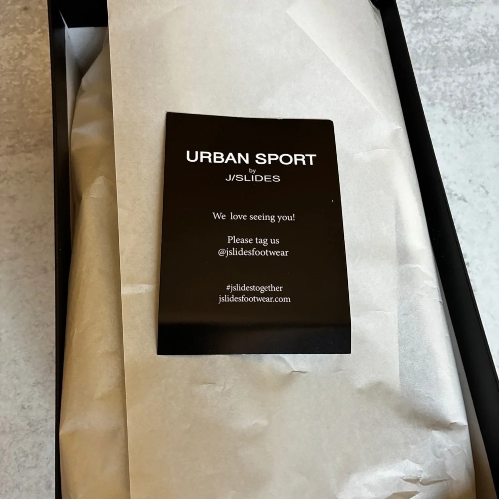 Urban Sport By J Slides Black Metallic Luxe Freya Size 8